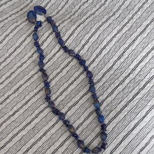 Classic Blue Beaded Necklace for Women